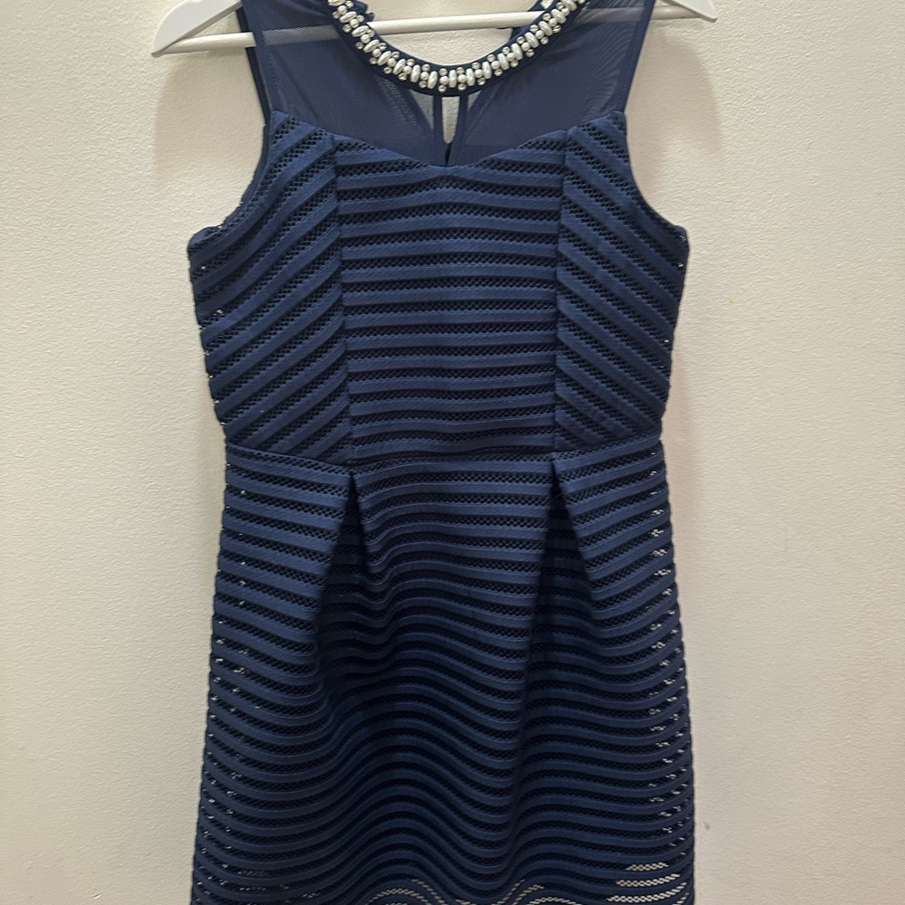 Monteau Navy Blue Kids Formal Dress